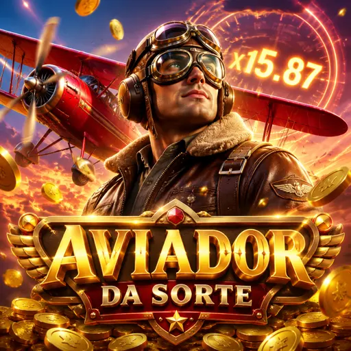 capa do jogo Aviator com avião vermelho