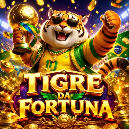 Tela do Fortune Tiger rodando em um celular, com a grade 3x3 e o tigre dourado