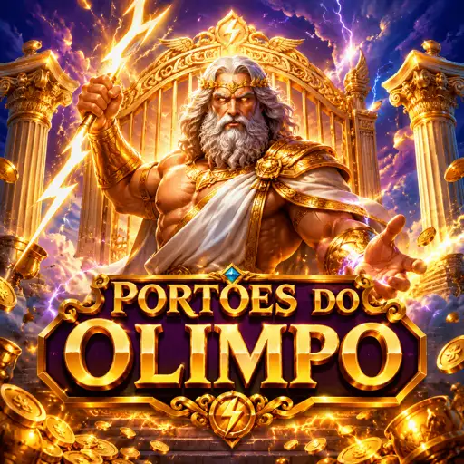 Capa do Gates of Olympus com Zeus lançando raios
