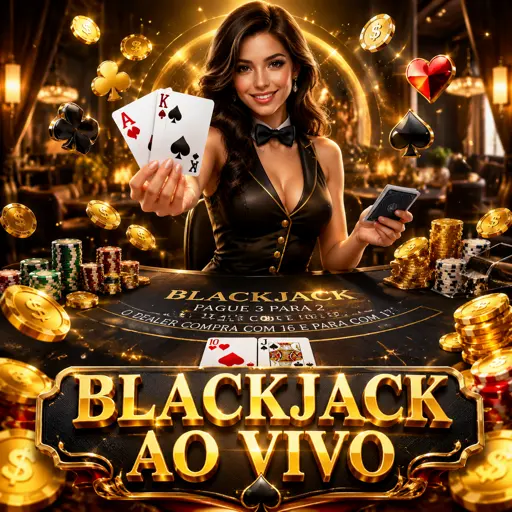 Mesa de blackjack ao vivo com crupiê em estúdio profissional