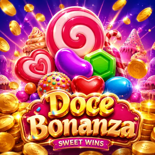 capa do jogo Sweet Bonanza com doces coloridos